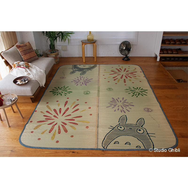日本製い草ラグはなびトトロ