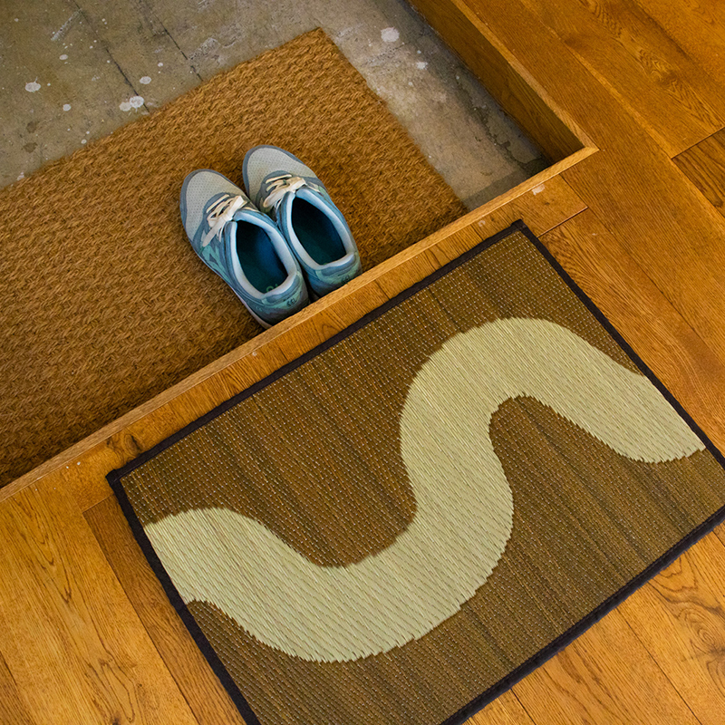弾力のある踏み心地のい草マットFL サイズ: 45×60cm, カラー: ブラウン