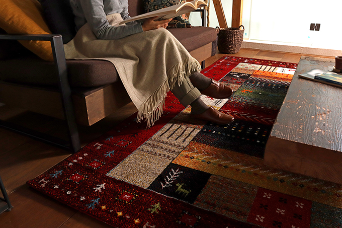 トルコ製ギャベ調ウィルトンカーペットIB