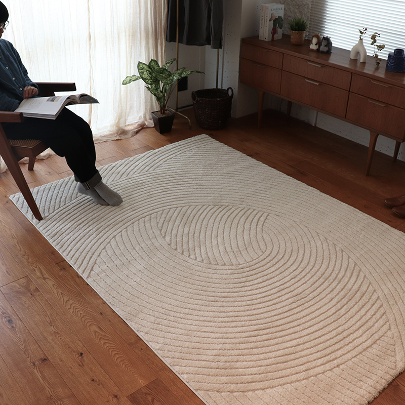 トルコ製幾何柄ウィルトンカーペットAP サイズ: 80×140cm, カラー: グレー