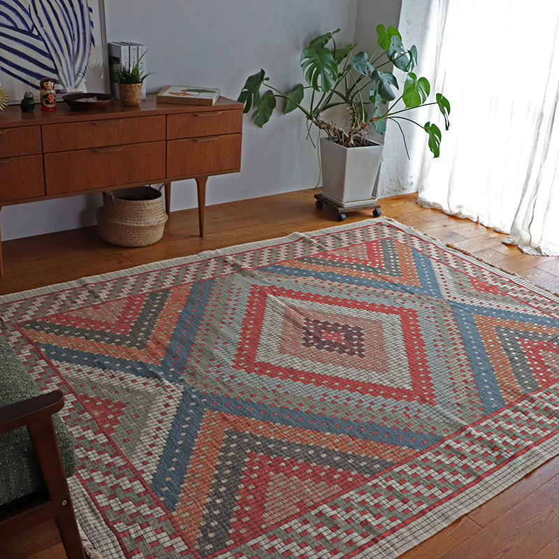 トルコ製キリム調ジャガードラグGS サイズ: 120×180cm