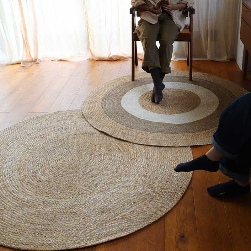 円形ジュートラグTR サイズ: 100cm円形