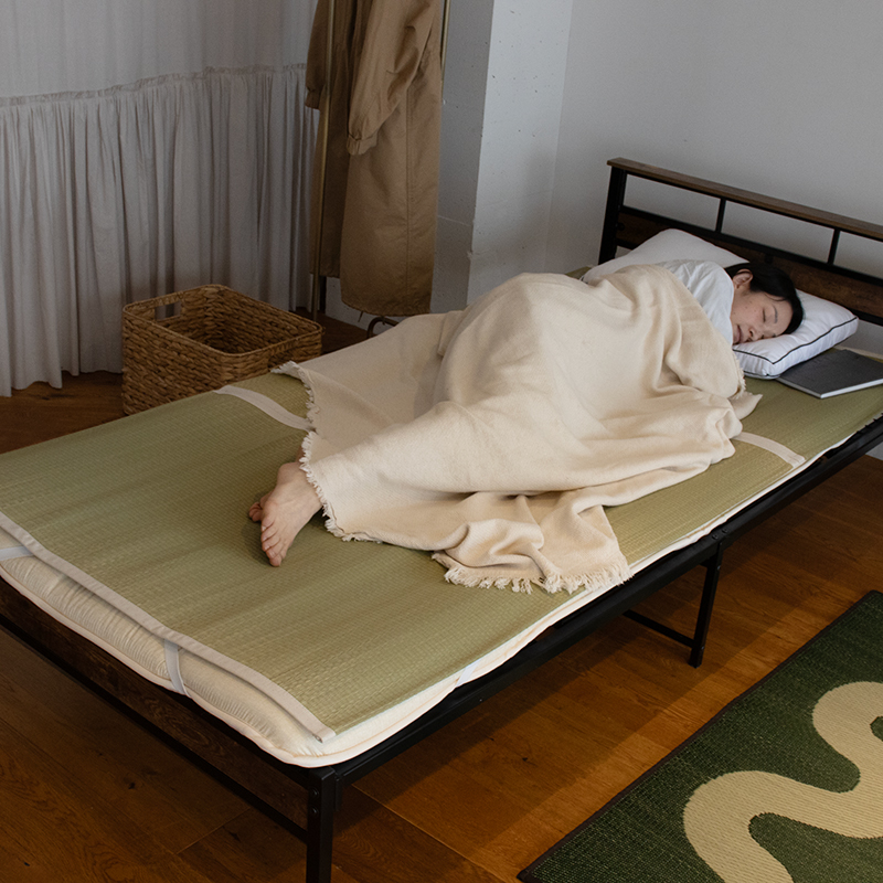 日本製無垢い草のさらさら敷パッド サイズ: 95×195cm（シングル用）