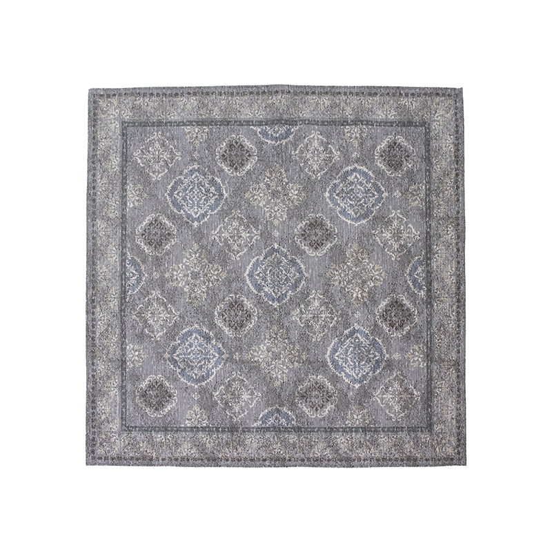 ヴィンテージ風シェニールカーペットLV サイズ: 185×185cm, カラー: ベージュ