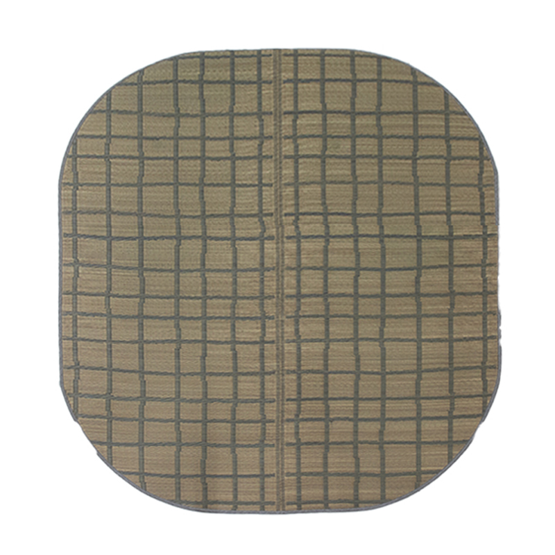 弾力性のある踏み心地のい草ラグCK サイズ: 120×120cm, カラー: グレー