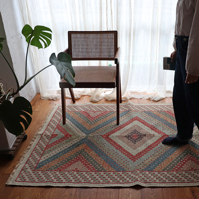 トルコ製キリム調ジャガードラグGS サイズ: 120×180cm