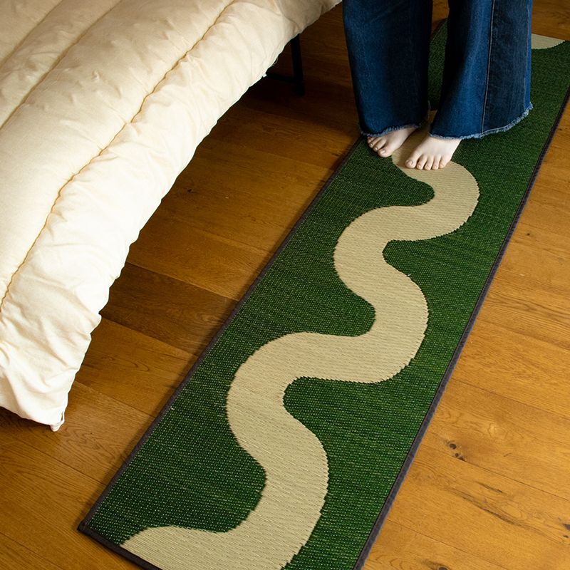 弾力のある踏み心地のい草マットFL サイズ: 45×60cm, カラー: ブラウン