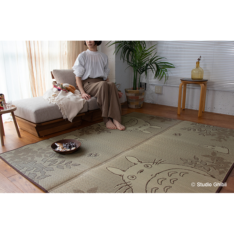 日本製い草ラグ森のトトロ サイズ: 140×180cm