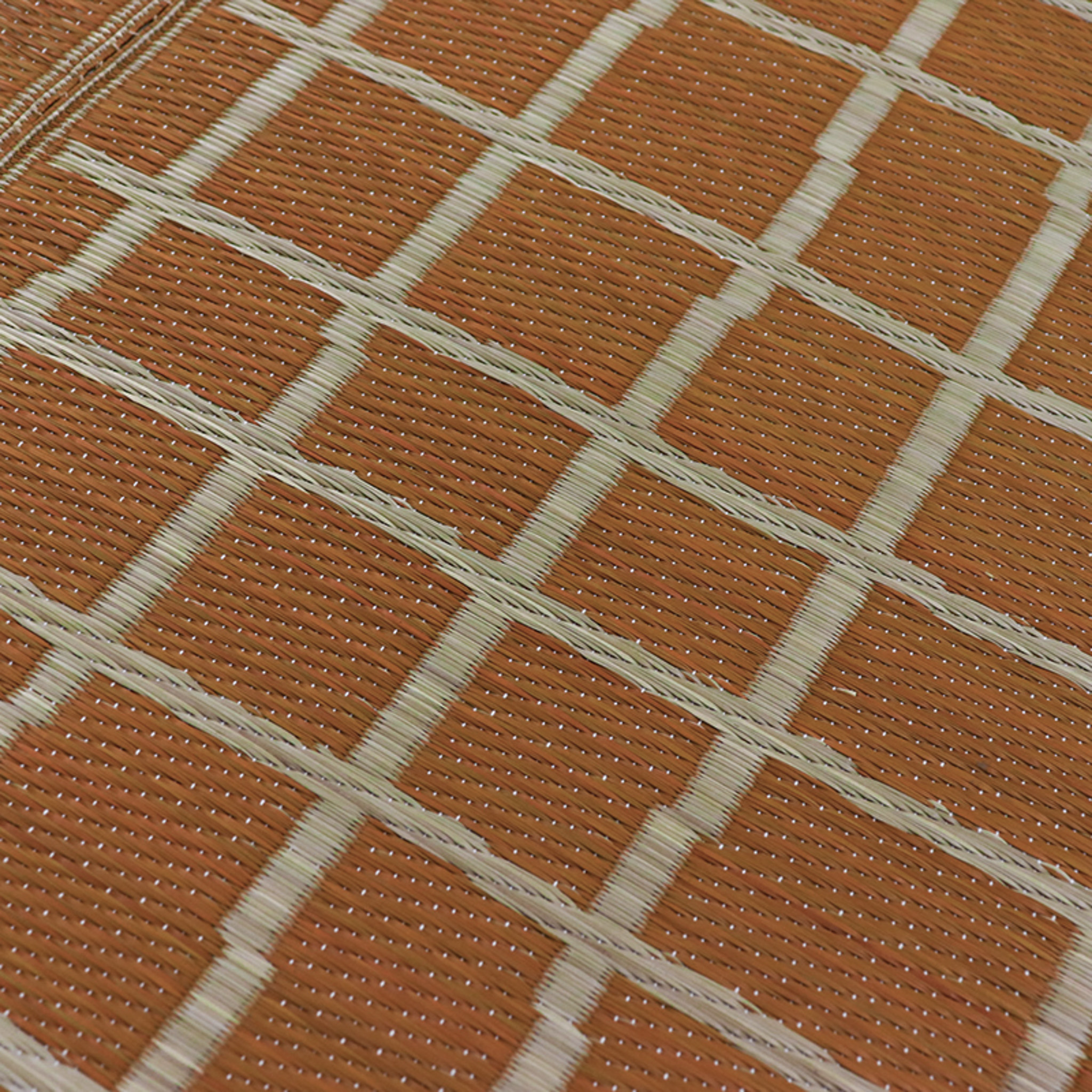 弾力性のある踏み心地のい草ラグCK サイズ: 120×120cm, カラー: グレー