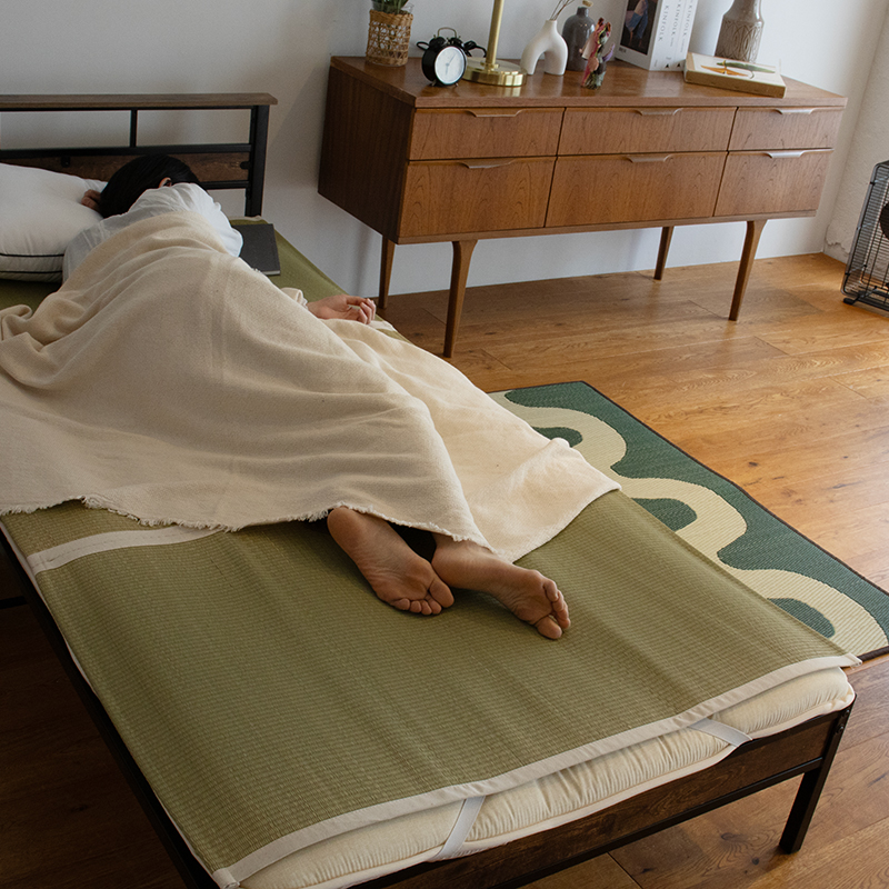 日本製無垢い草のさらさら敷パッド サイズ: 95×195cm（シングル用）