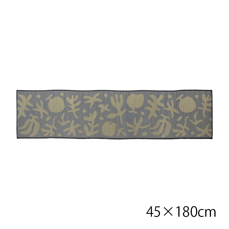 弾力のある踏み心地のい草マットFR サイズ: 45×60cm, カラー: グレー