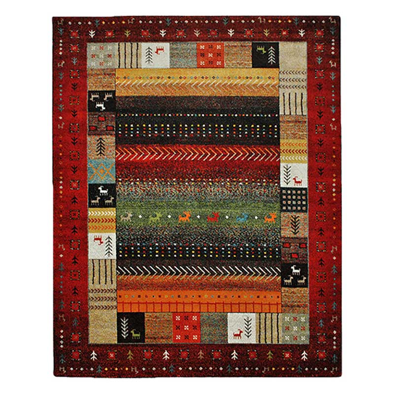 トルコ製ギャベ調ウィルトンカーペットIB サイズ: 80×140cm, カラー: アイボリー