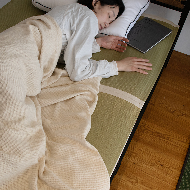 日本製無垢い草のさらさら敷パッド サイズ: 95×195cm（シングル用）