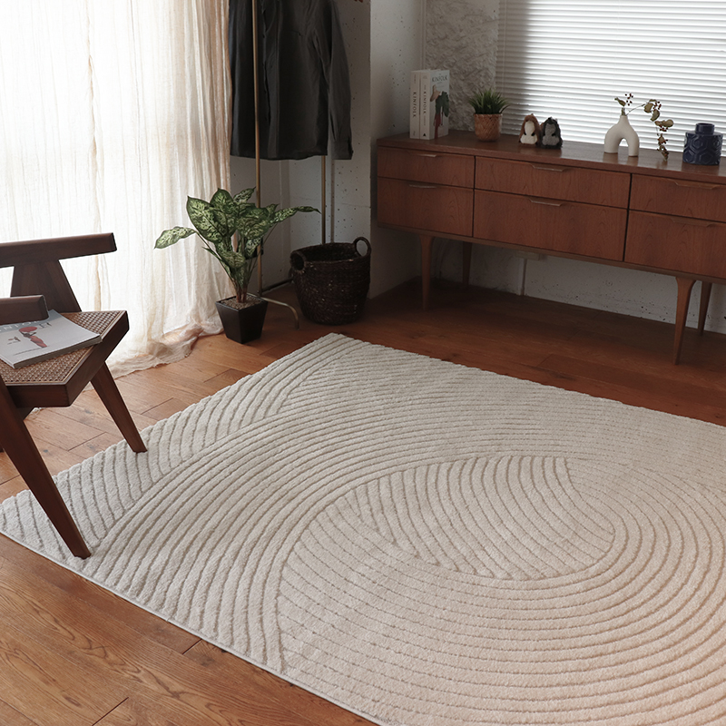 トルコ製幾何柄ウィルトンカーペットAP サイズ: 80×140cm, カラー: グレー