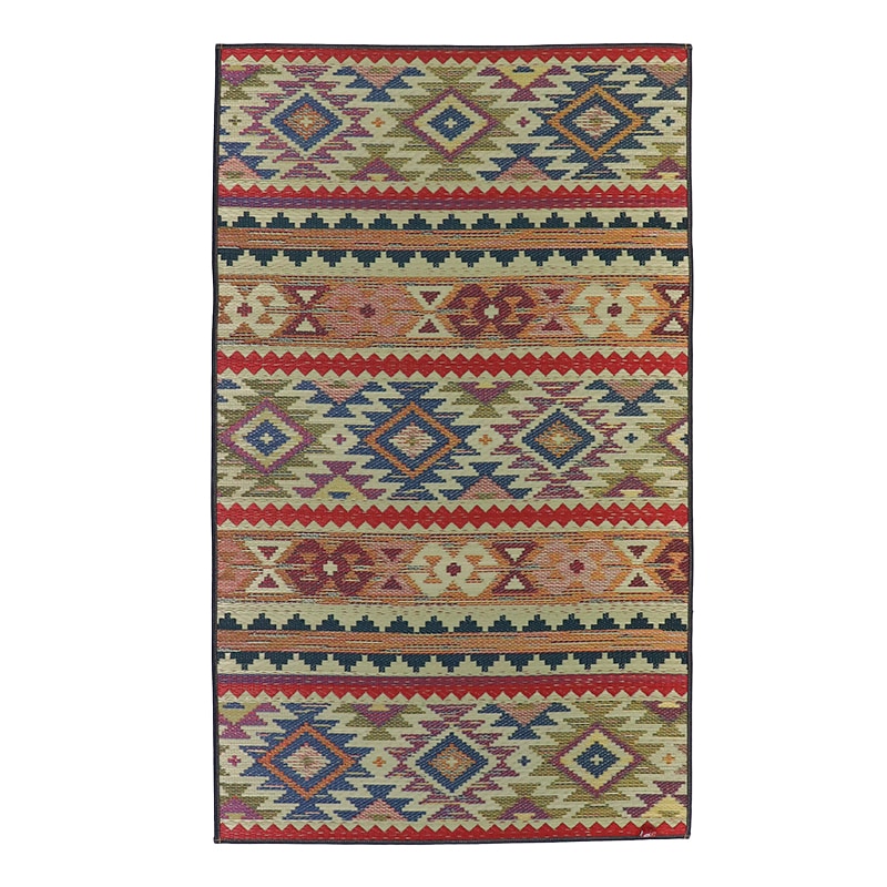 日本製キリム柄のい草ラグLK