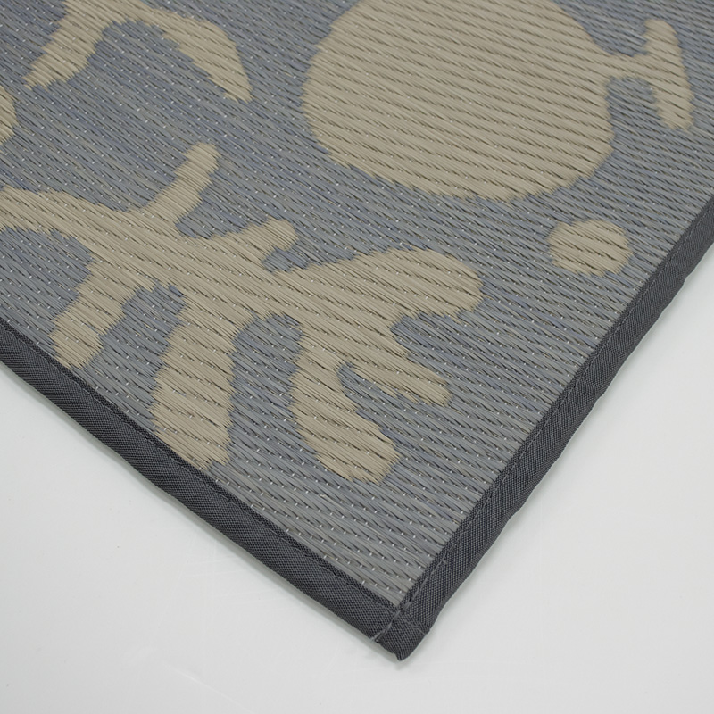弾力のある踏み心地のい草マットFR サイズ: 45×60cm, カラー: グレー