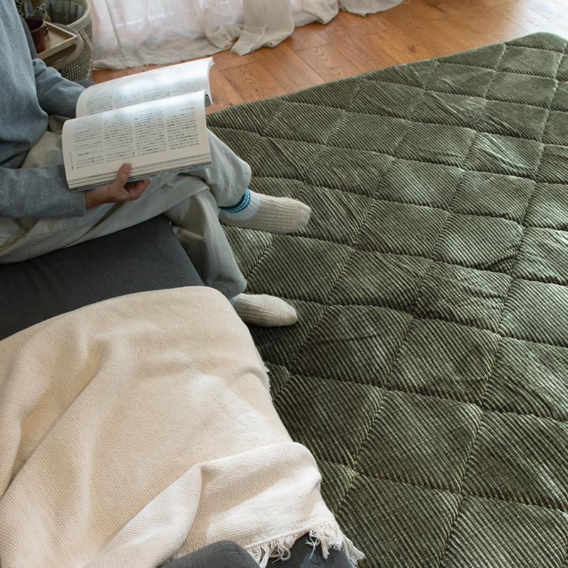 ふかふかキルトラグGL サイズ: 90×185cm, カラー: ベージュ