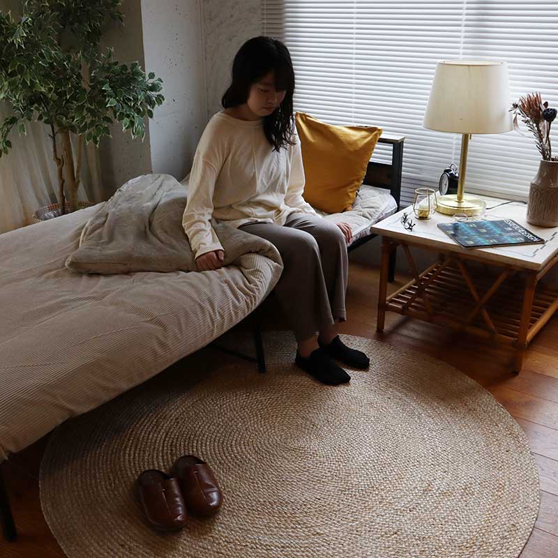 円形ジュートラグTR サイズ: 100cm円形