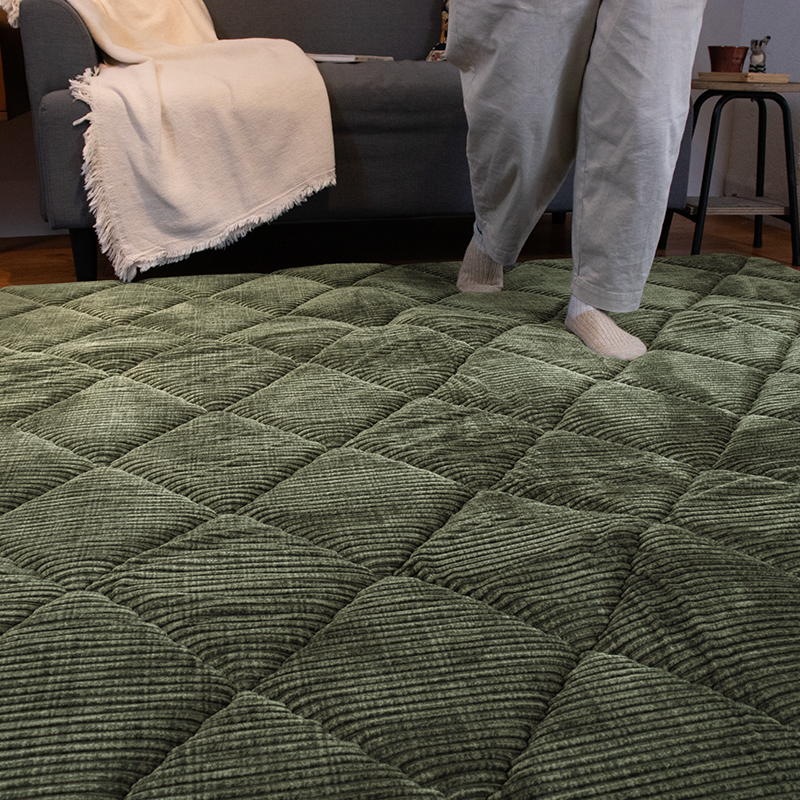 ふかふかキルトラグGL サイズ: 90×185cm, カラー: ベージュ