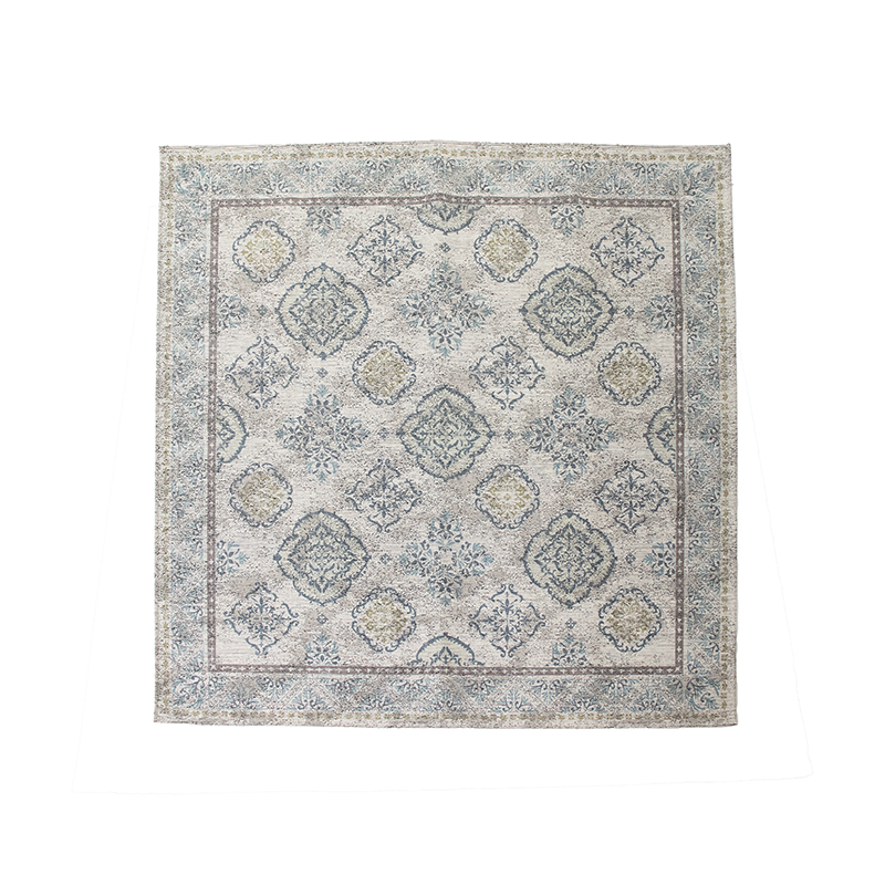 ヴィンテージ風シェニールカーペットLV サイズ: 185×185cm, カラー: ベージュ