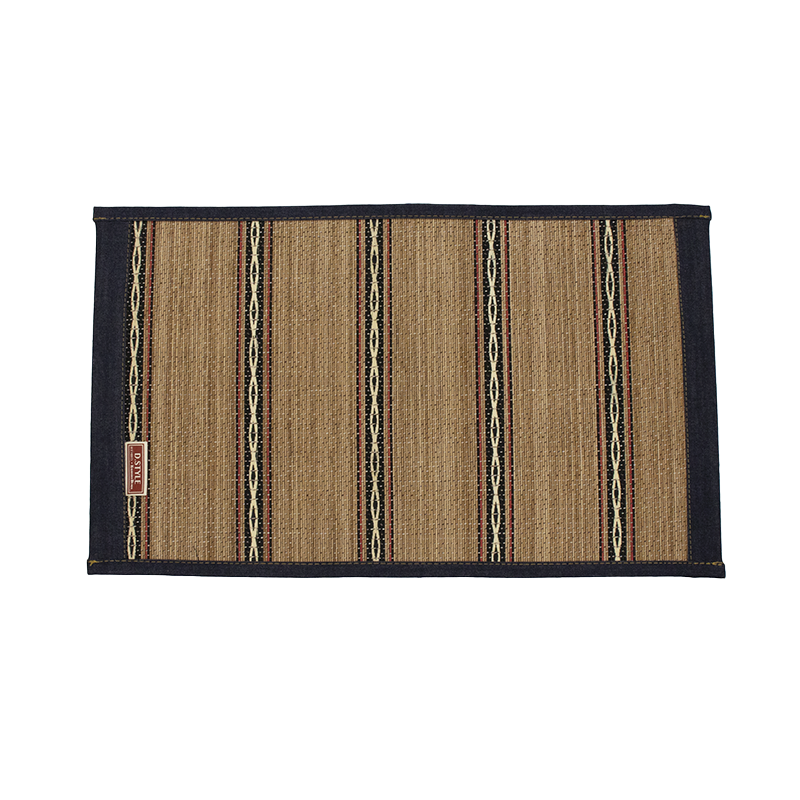 デニム縁の竹マットVT