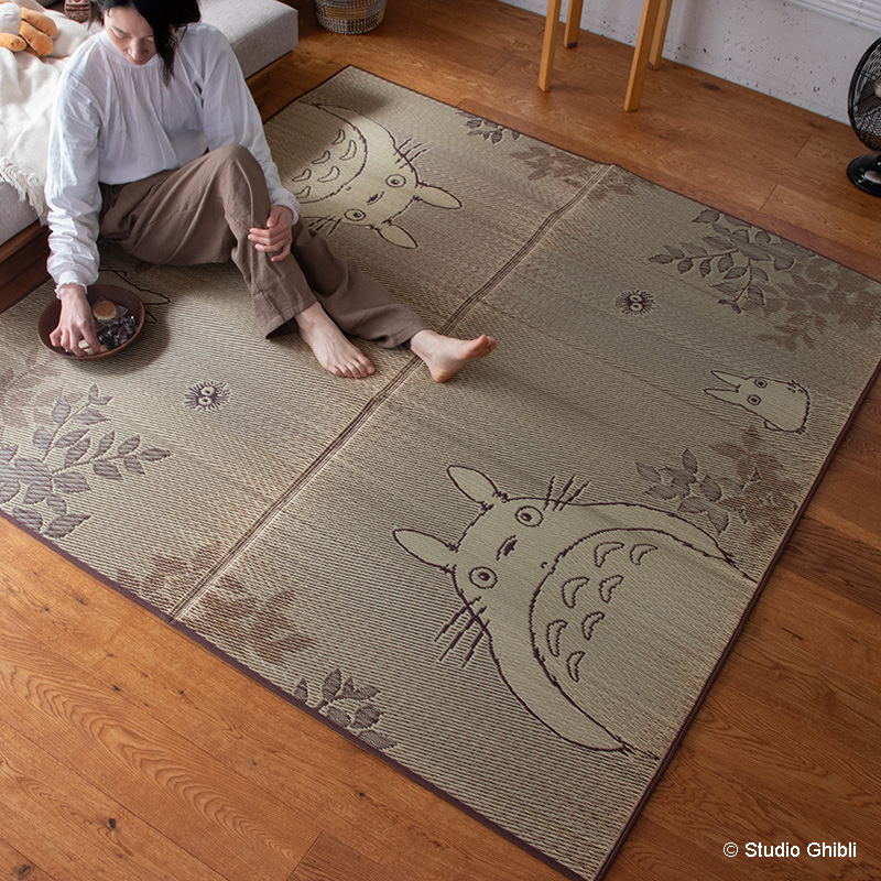 日本製い草ラグ森のトトロ サイズ: 140×180cm