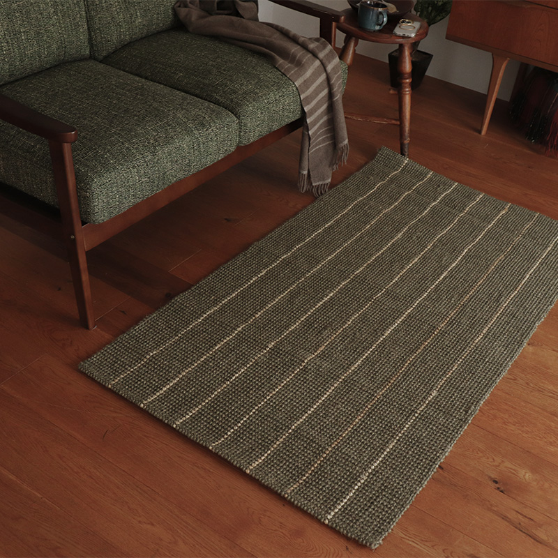 ストライプ柄ジュートラグND サイズ: 120×170cm