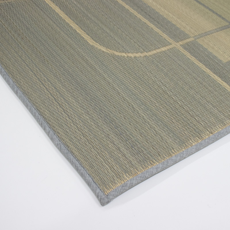 弾力のある踏み心地のい草ラグSH サイズ: 120×120cm, カラー: グレー