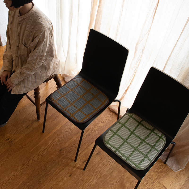 アクセントになるい草チェアパッドCK サイズ: 35×35cm, カラー: ベージュ