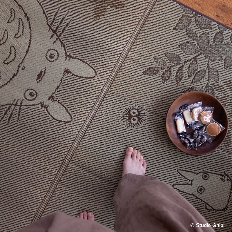 日本製い草ラグ森のトトロ サイズ: 140×180cm