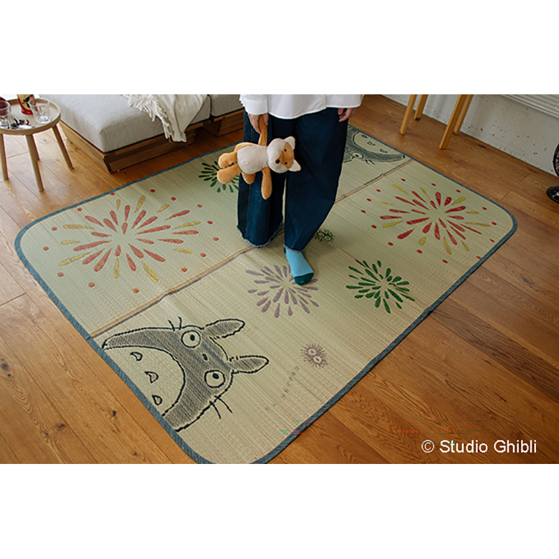 日本製い草ラグはなびトトロ サイズ: 140×200cm