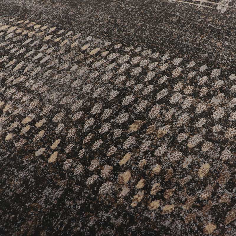 ベルギー製アートデザインウィルトンカーペットBG サイズ: 133×195cm, カラー: ブラック