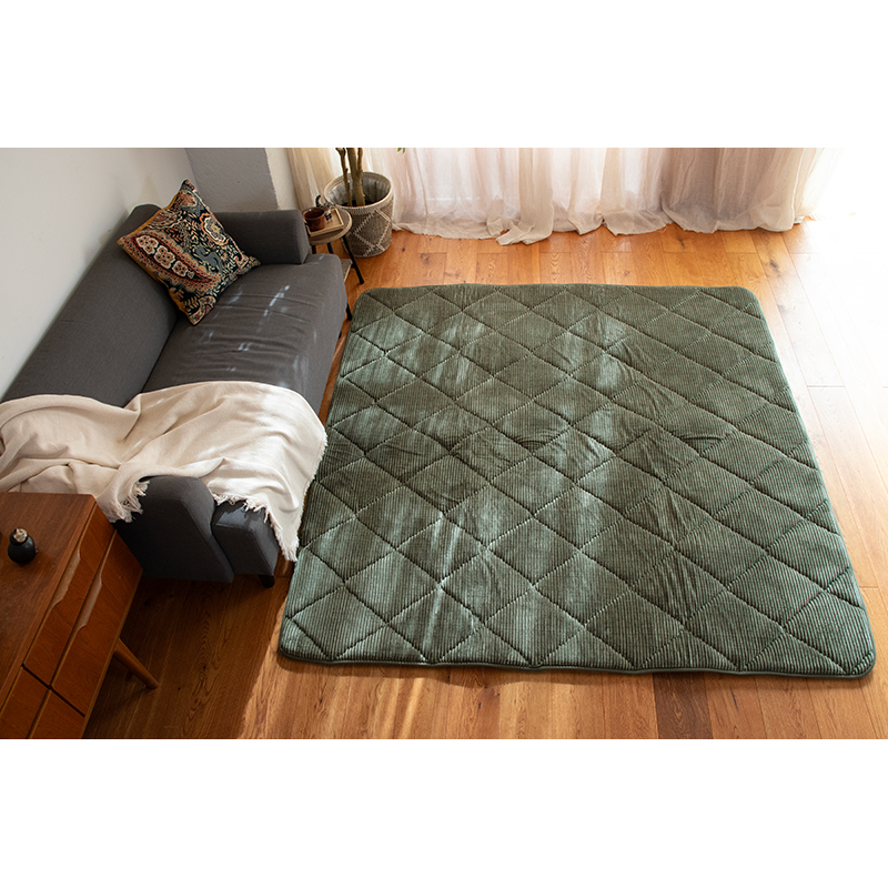 ふかふかキルトラグGL サイズ: 90×185cm, カラー: ベージュ