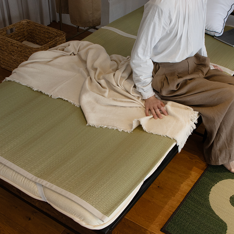 日本製無垢い草のさらさら敷パッド サイズ: 95×195cm（シングル用）