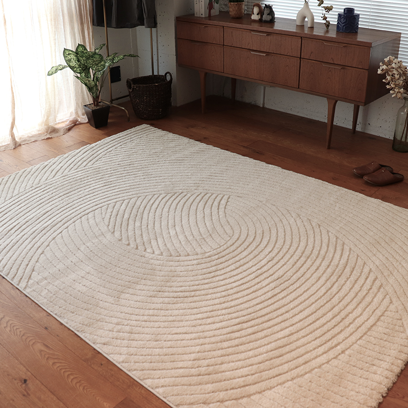 トルコ製幾何柄ウィルトンカーペットAP サイズ: 80×140cm, カラー: グレー