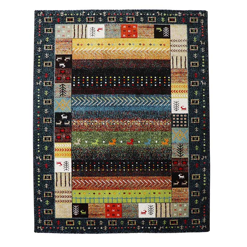 トルコ製ギャベ調ウィルトンカーペットIB サイズ: 80×140cm, カラー: アイボリー