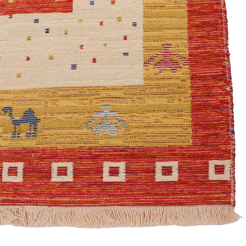 トルコ製ギャベ調ジャガードラグPN サイズ: 120×180cm