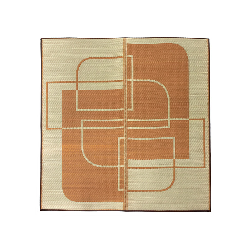 弾力のある踏み心地のい草ラグSH サイズ: 120×120cm, カラー: グレー