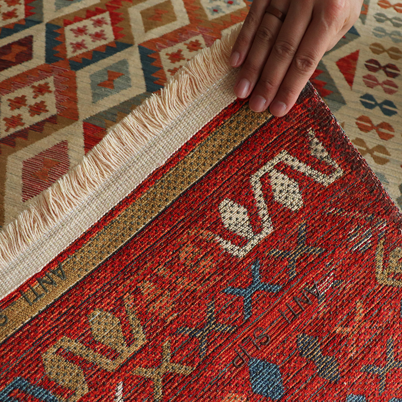 トルコ製トライバル調ジャガードラグRD サイズ: 120×180cm