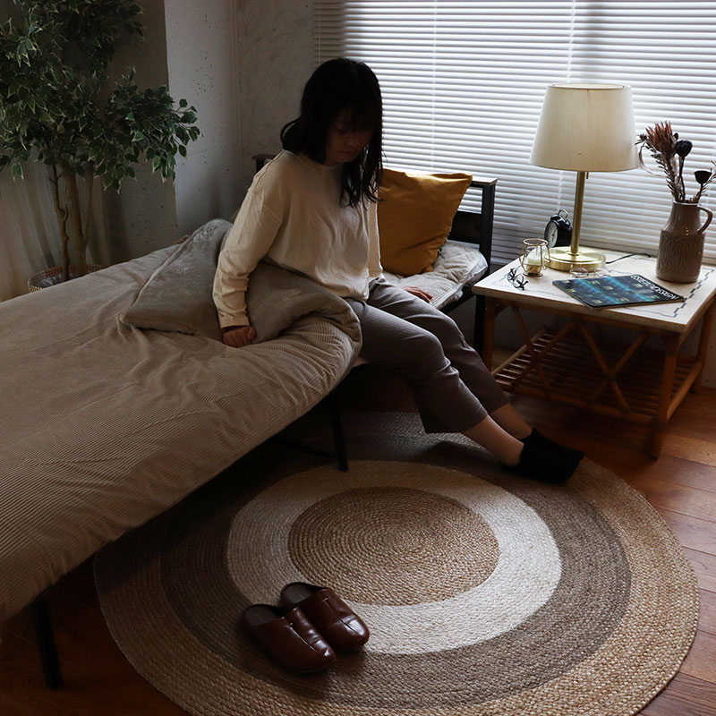 円形ジュートラグRK サイズ: 100cm円形
