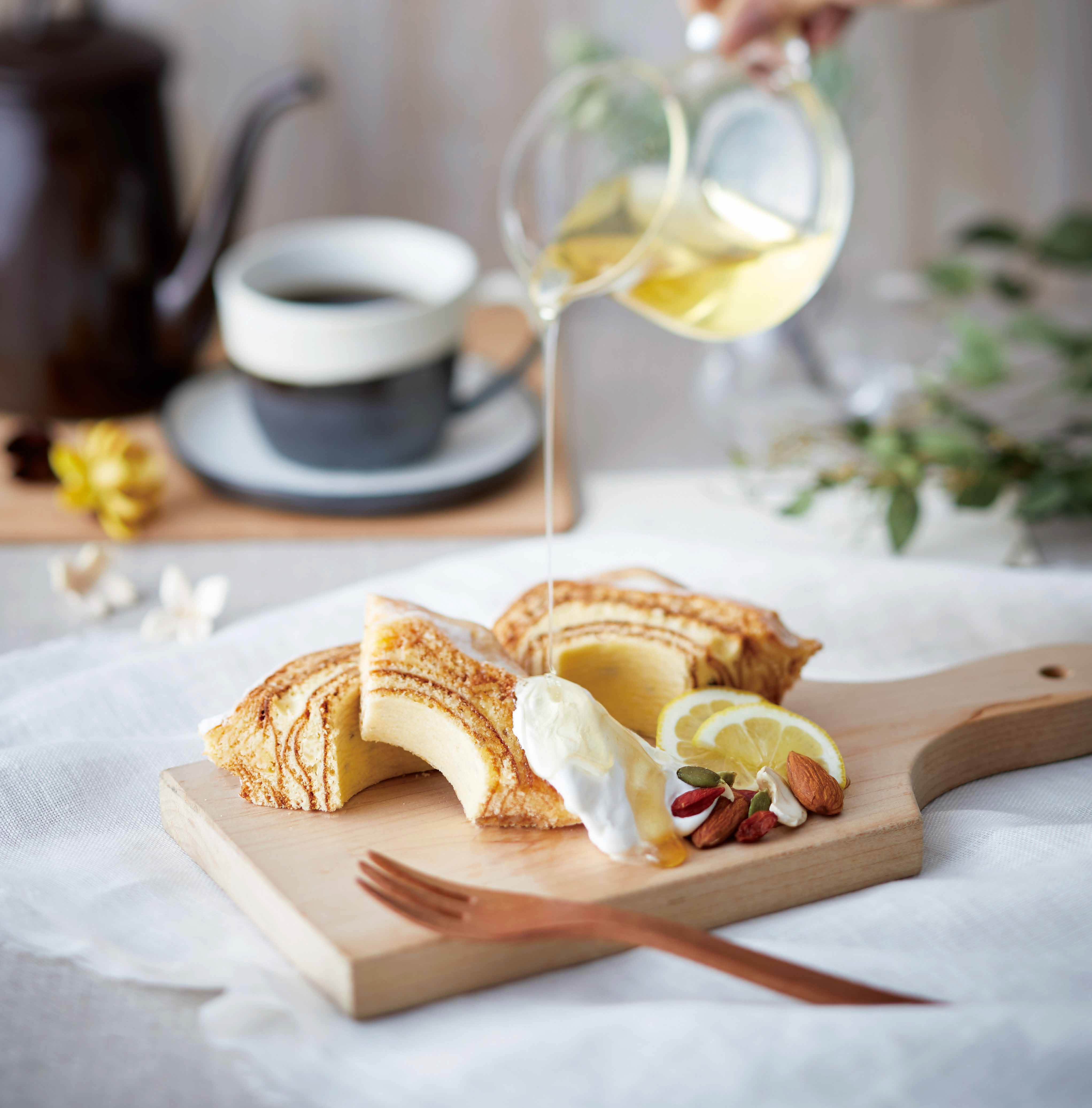 バームクーヘンとヨーグルトのセット