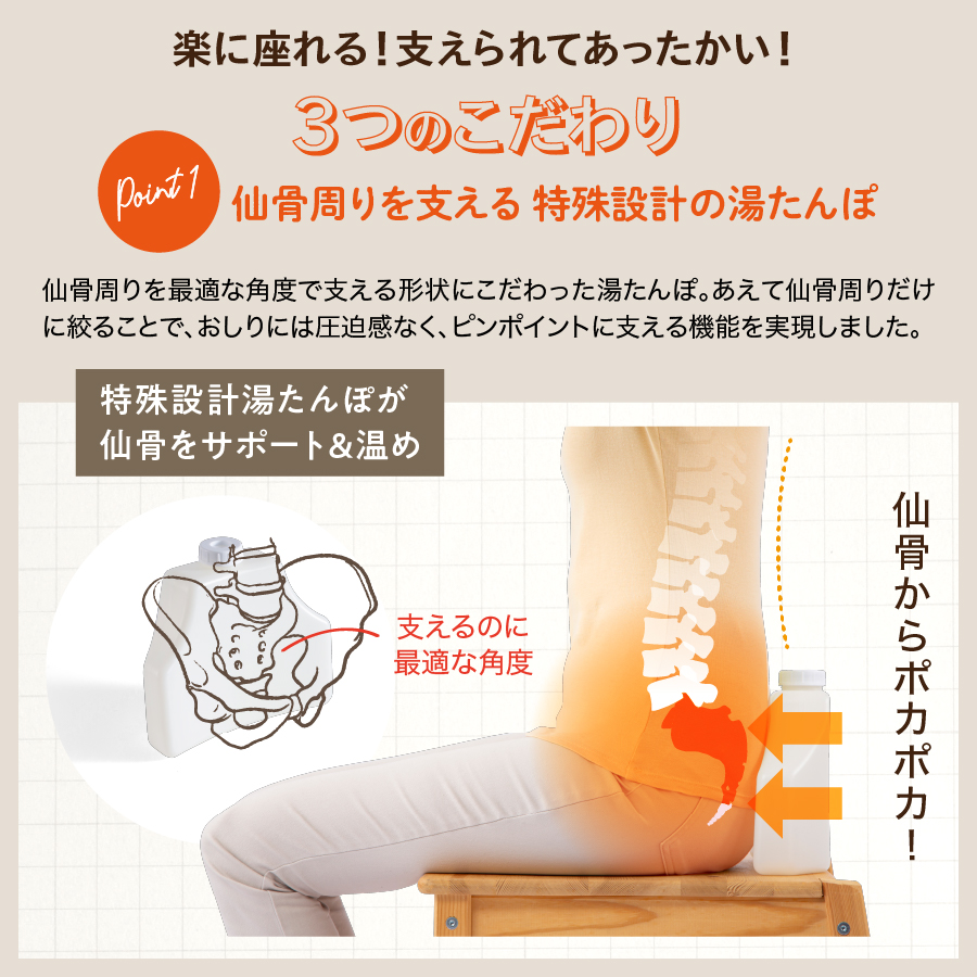 あったか腰サポ湯たんぽ ブラウン | キューサイ【公式】通販