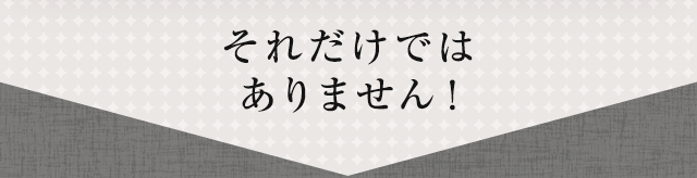 それだけではありません！