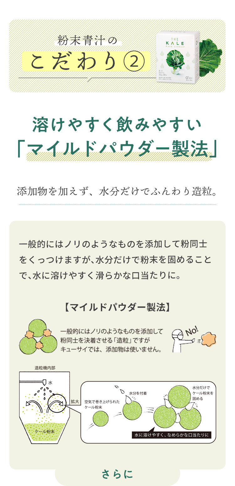 粉末青汁のこだわり②