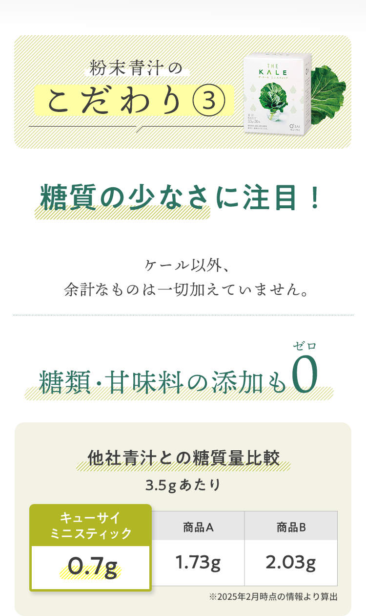 粉末青汁のこだわり③