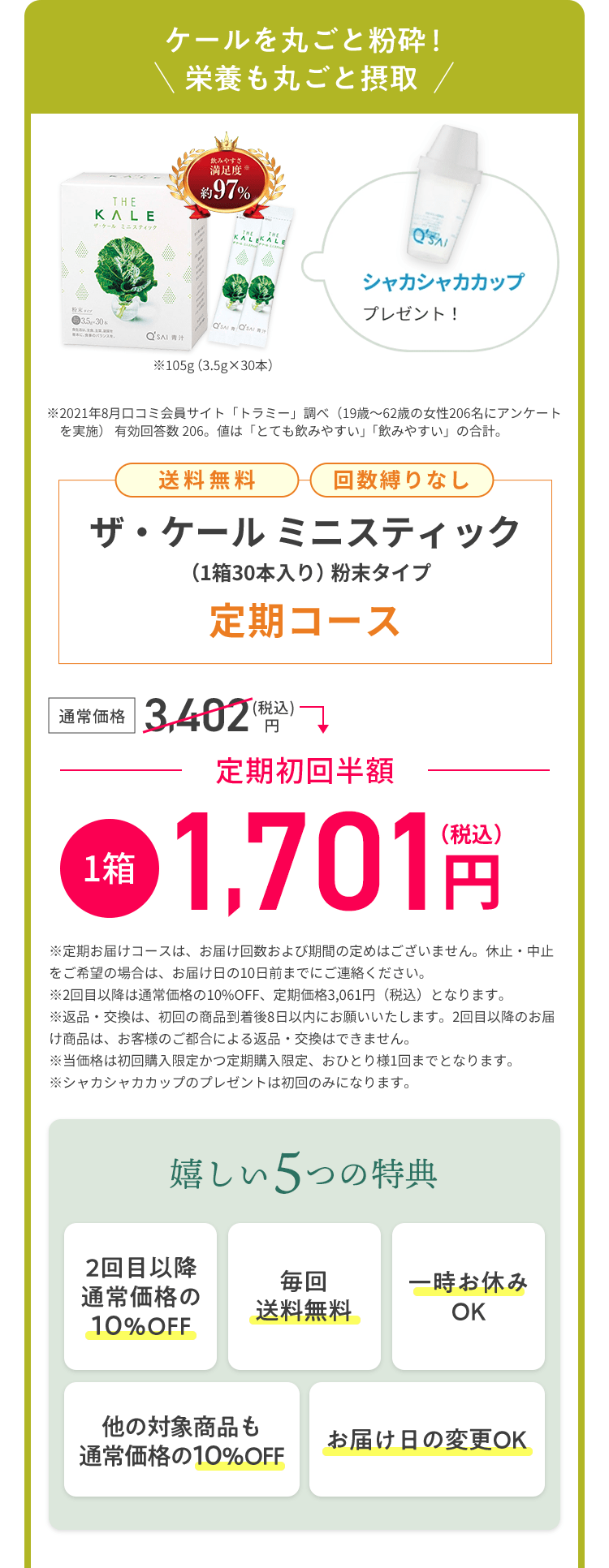 ザ・ケール ミニスティック 定期コース