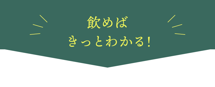 飲めばきっとわかる！