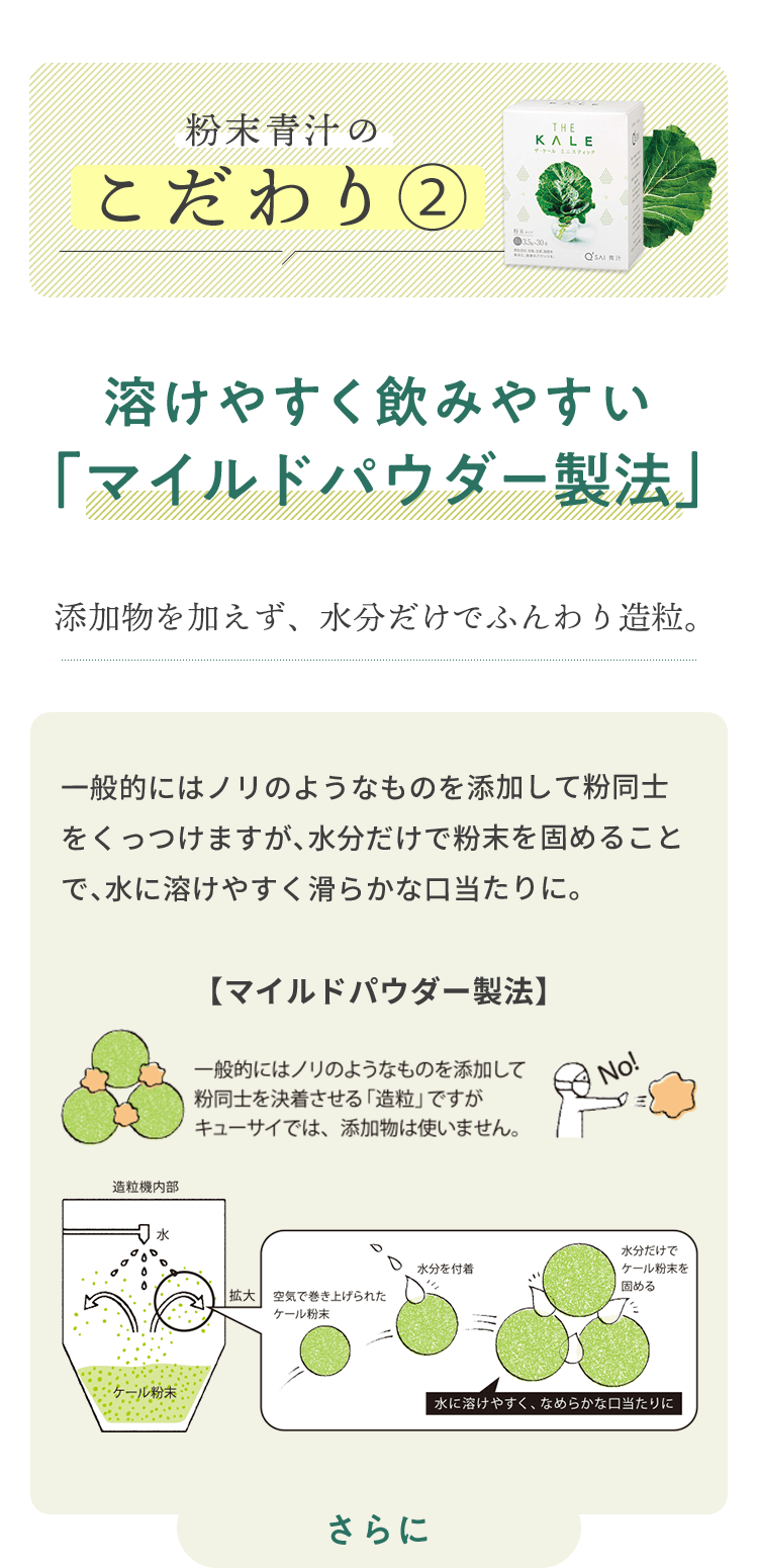粉末青汁のこだわり②