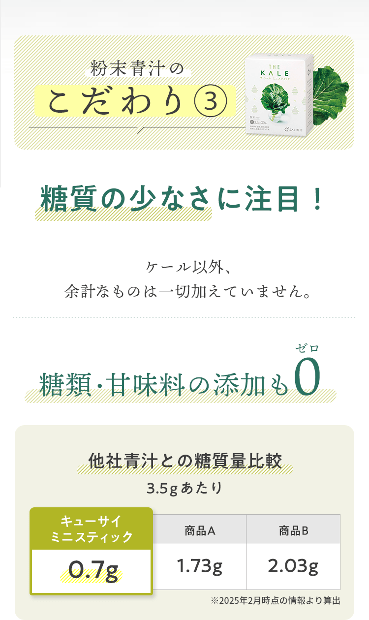 粉末青汁のこだわり③