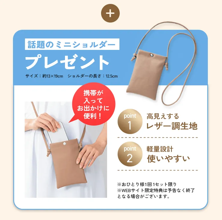 話題のミニショルダープレゼント